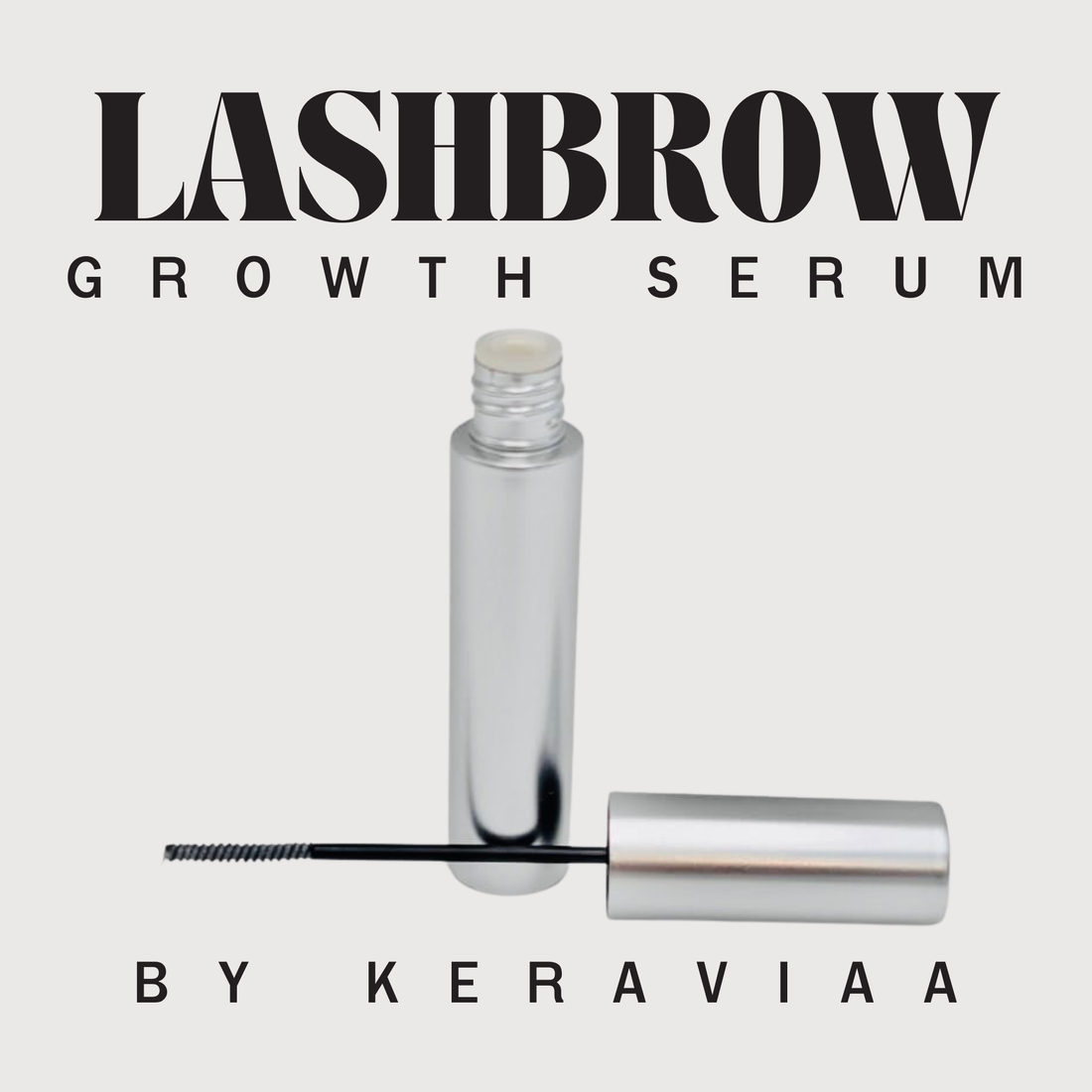 Keraviaa Organic Handmade Eyebrow & Eyelash Growth Serum – With Mascara Brush, Natural & Chemical-Free Formula