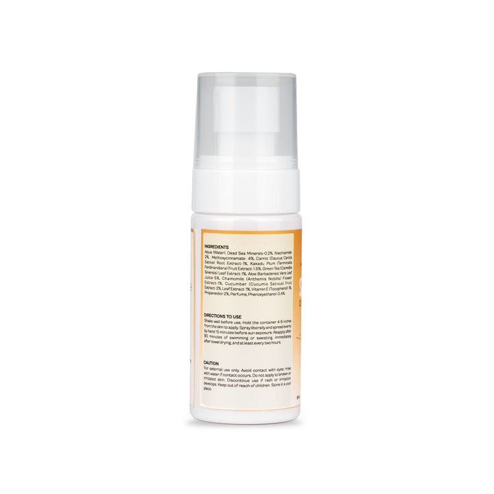 Kysma Luxe Sunscreen Spray SPF 50 PA+++ | De-Tan Fluid Spray with UVA/UVB & Blue Light Protection | Sweat Resistant, Zero Alcohol | Quick Absorbing, No White Cast, For All Skin Types | Unisex | 50ml