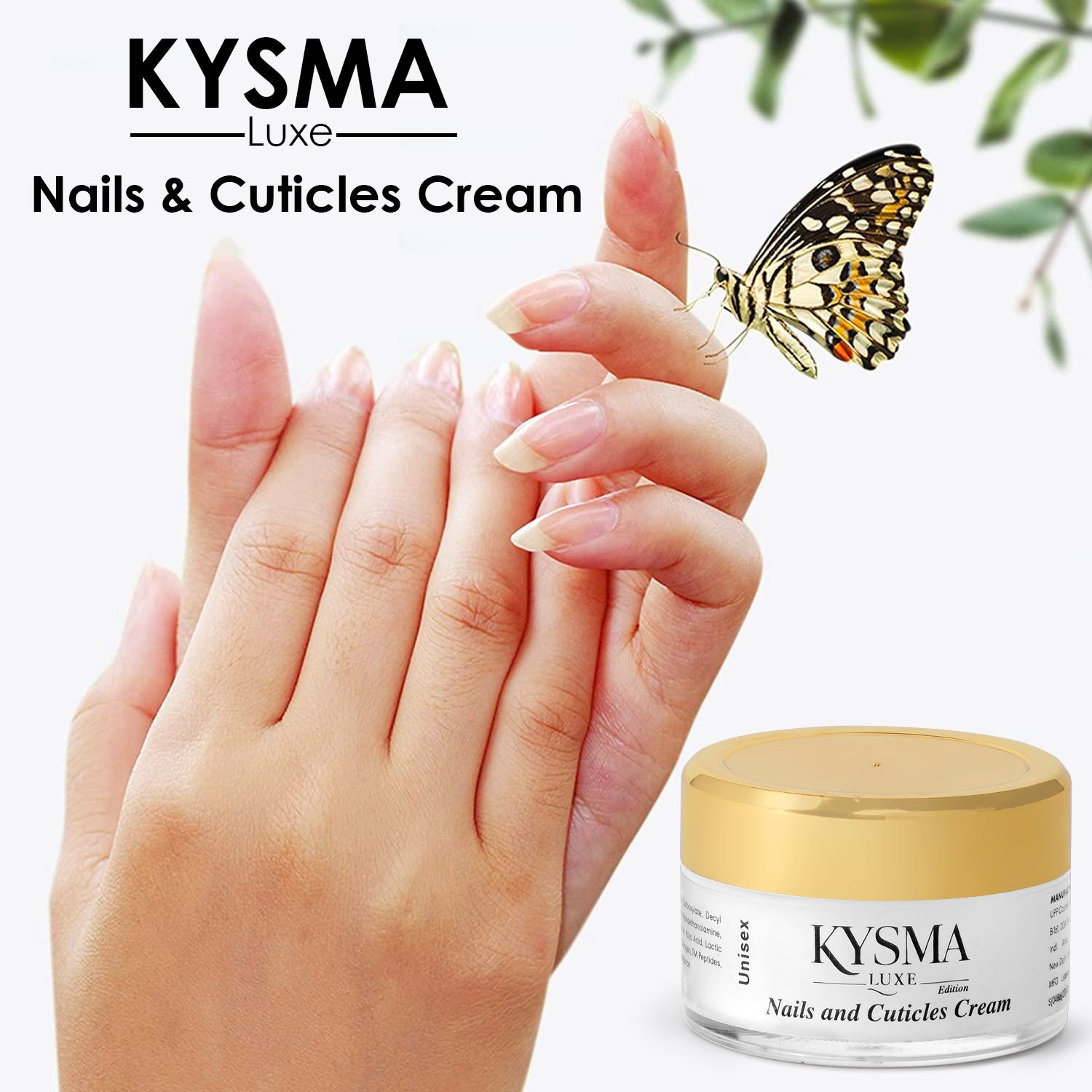 Kysma Luxe Nails & Cuticles Cream – Strengthens Nails & Softens Cuticles | Deep Hydration & Nourishment | Repairs Dry, Brittle Nails | Non-Greasy, Fast-Absorbing Formula